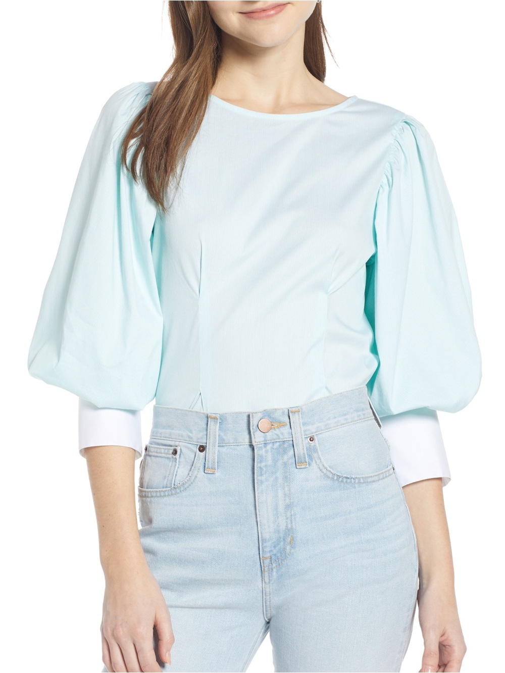 SOMETHING‎ NAVY Puff-Sleeve Blouse